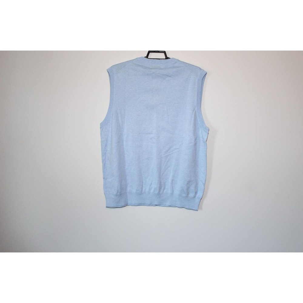 NWT Brooks Brothers Supima Cotton V-neck Sweater Vest Blue Men's Size XL H14215 - Picture 9 of 9